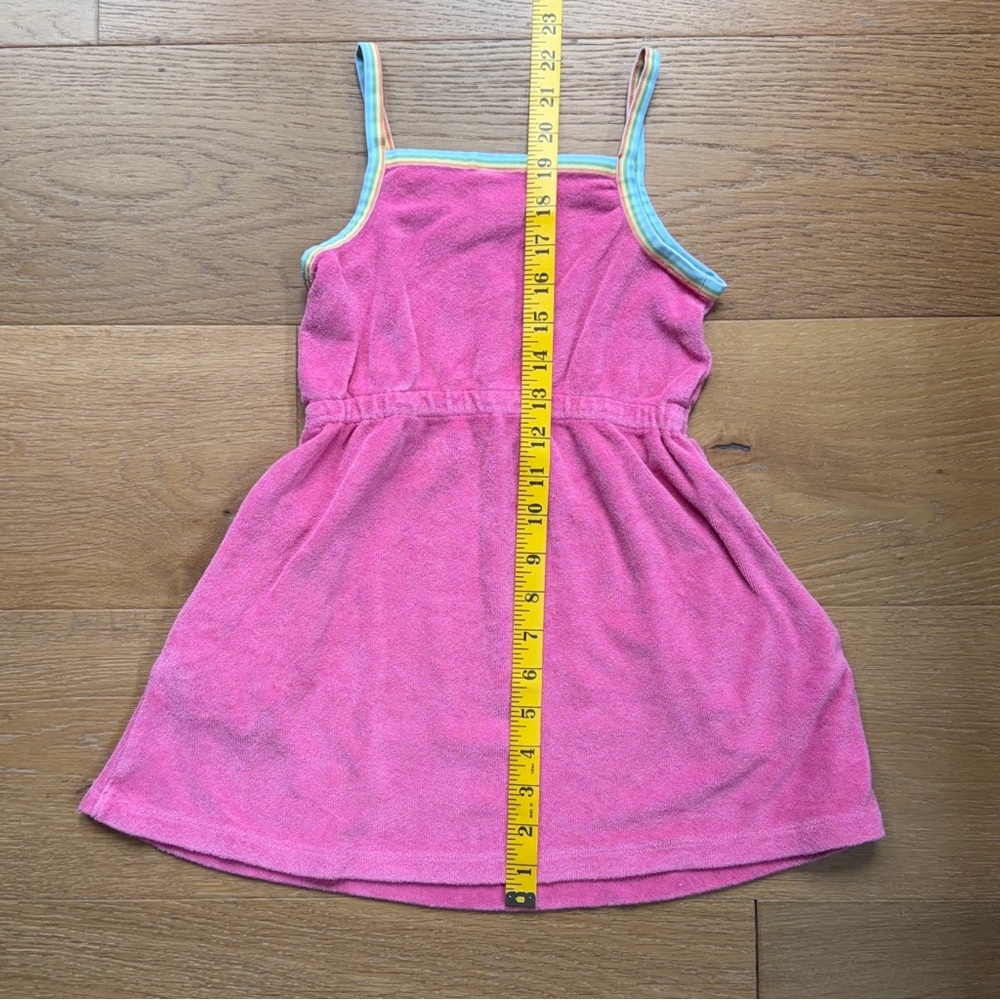 Hanna Andersson Rainbow Swim Cover-up Dress Terry Cloth Pink Girls 110/5 - Picture 6 of 6